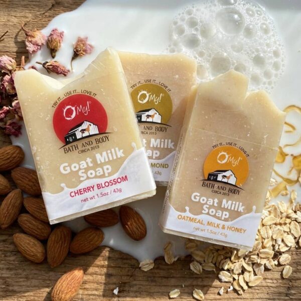 O My! Goat Milk Soap Bar Hotel Size 1.5oz Traveler | Made with Raw Goat Milk | Free of Parabens & More | Handcrafted USA